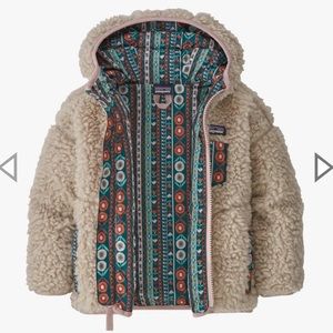 Patagonia Baby Retro-X® Fleece Hoody - Natural w/Fuzzy Mauve